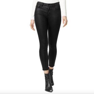 SOCIAL STANDARD by SANCTUARY Coated Ankle Skinny Faux Leather Black PANTS Sz. 14